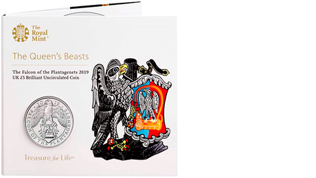 UK £5 Falcon of the Plantagenets 2019