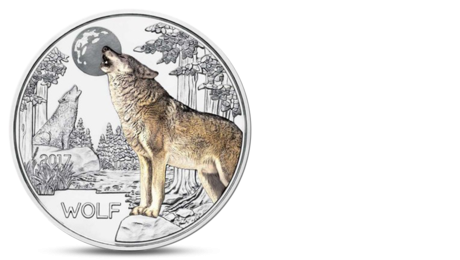 Austria 3 Euro Colourful Creatures The Wolf 2017