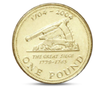 Gibraltar 1 pound The Great Siege Cannon 