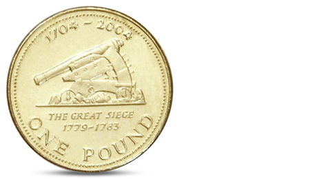 Gibraltar 1 pound The Great Siege Cannon 