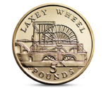 Laxey Wheel 5 Pounds UNC 2013