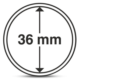 Round Coin Capsules Diameter 36 mm Pack of 10 Pcs